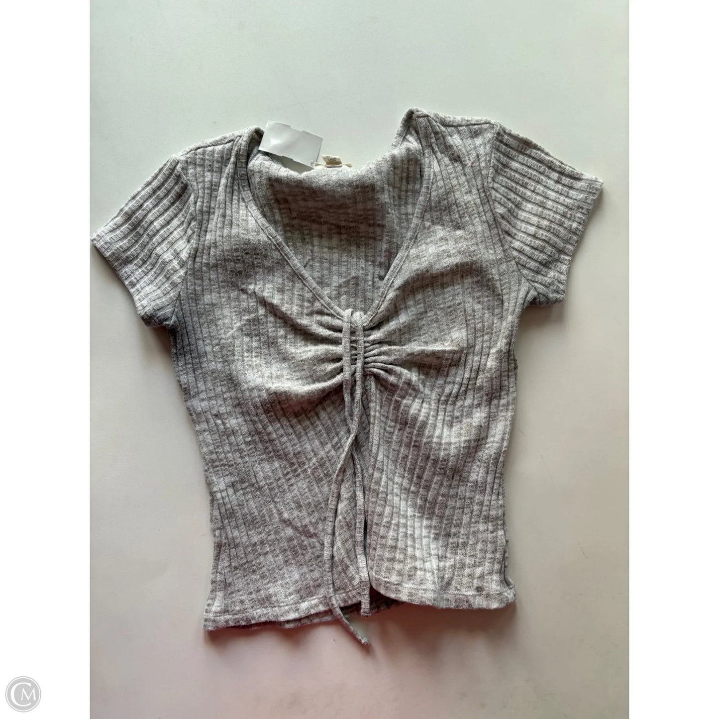 Top Short Sleeve By Ana In Grey, Size: M