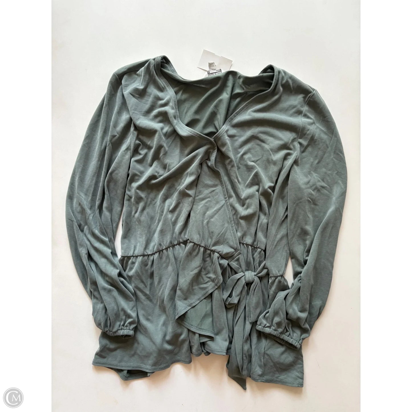 Blouse Long Sleeve By Lucky Brand In Green, Size: M