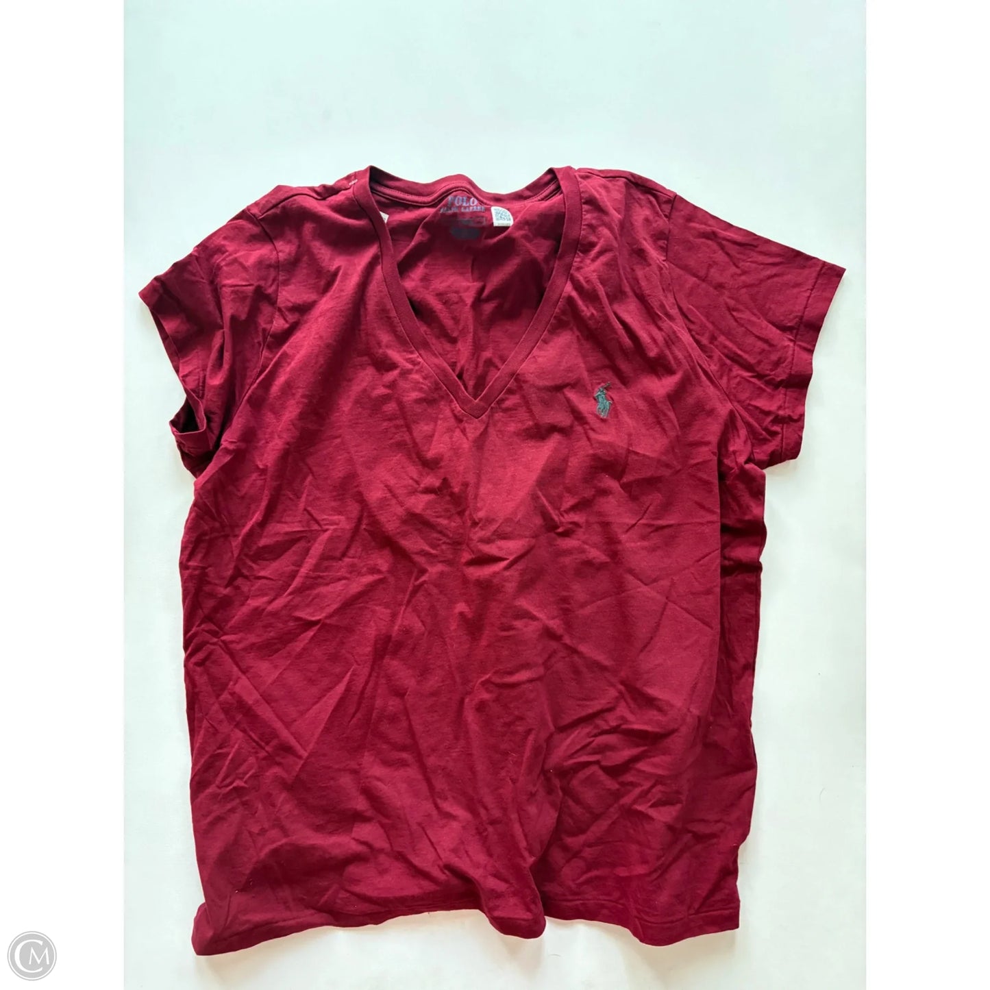 Top Short Sleeve By Polo Ralph Lauren In Red, Size: L