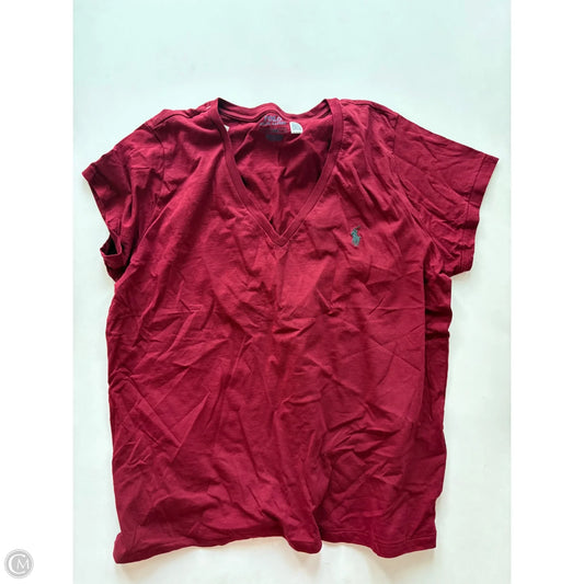 Top Short Sleeve By Polo Ralph Lauren In Red, Size: L