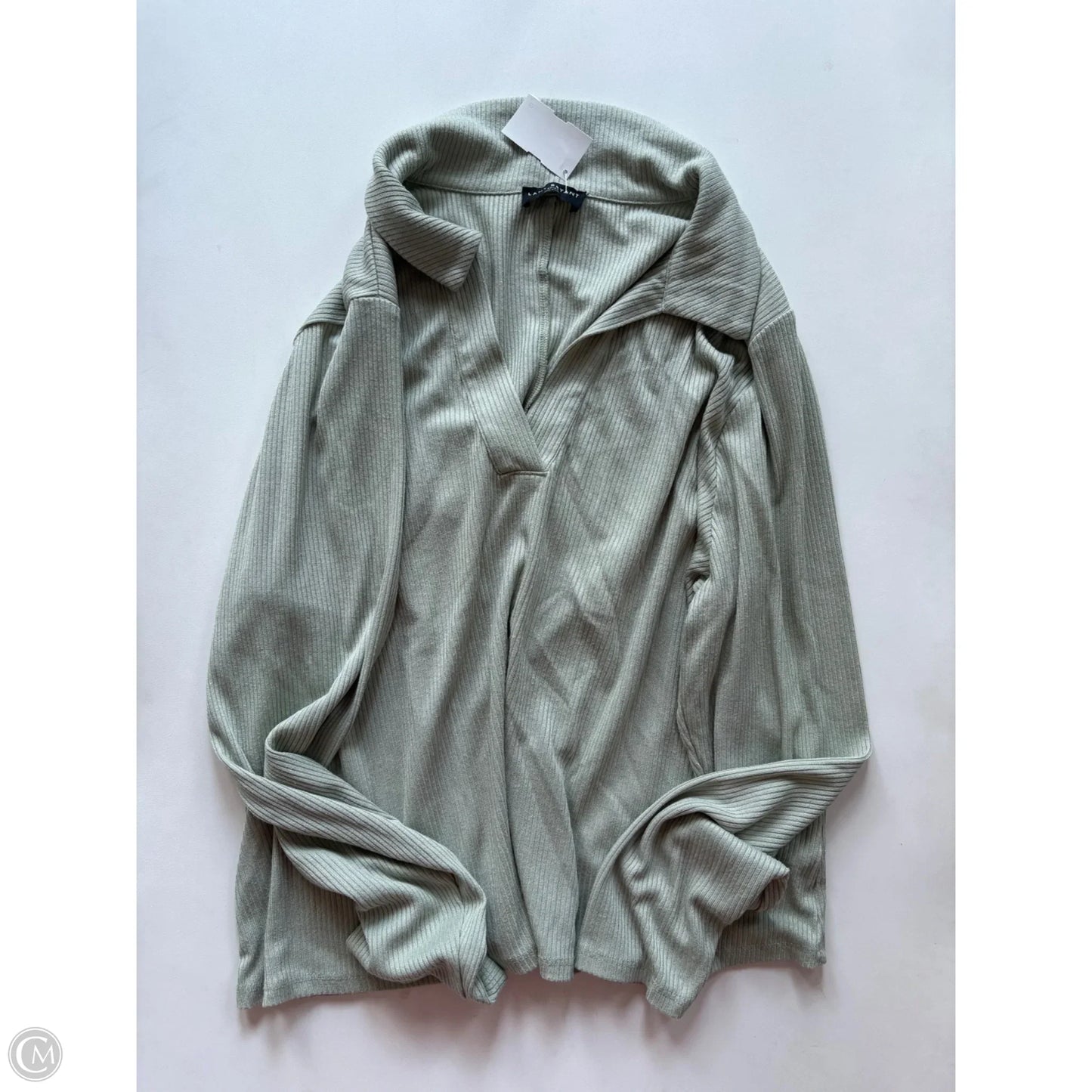 Top Long Sleeve By Lane Bryant In Green, Size: 3x