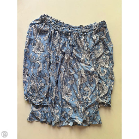 Blouse Long Sleeve By Talbots In Blue, Size: Xl