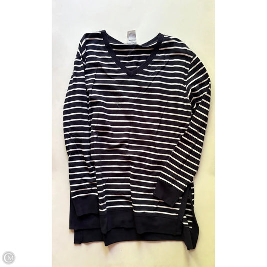 Top Long Sleeve By Chicos In Striped Pattern, Size: M
