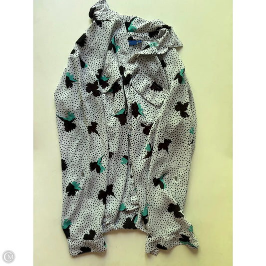 Blouse Long Sleeve By Apt 9 In Polkadot Pattern, Size: S