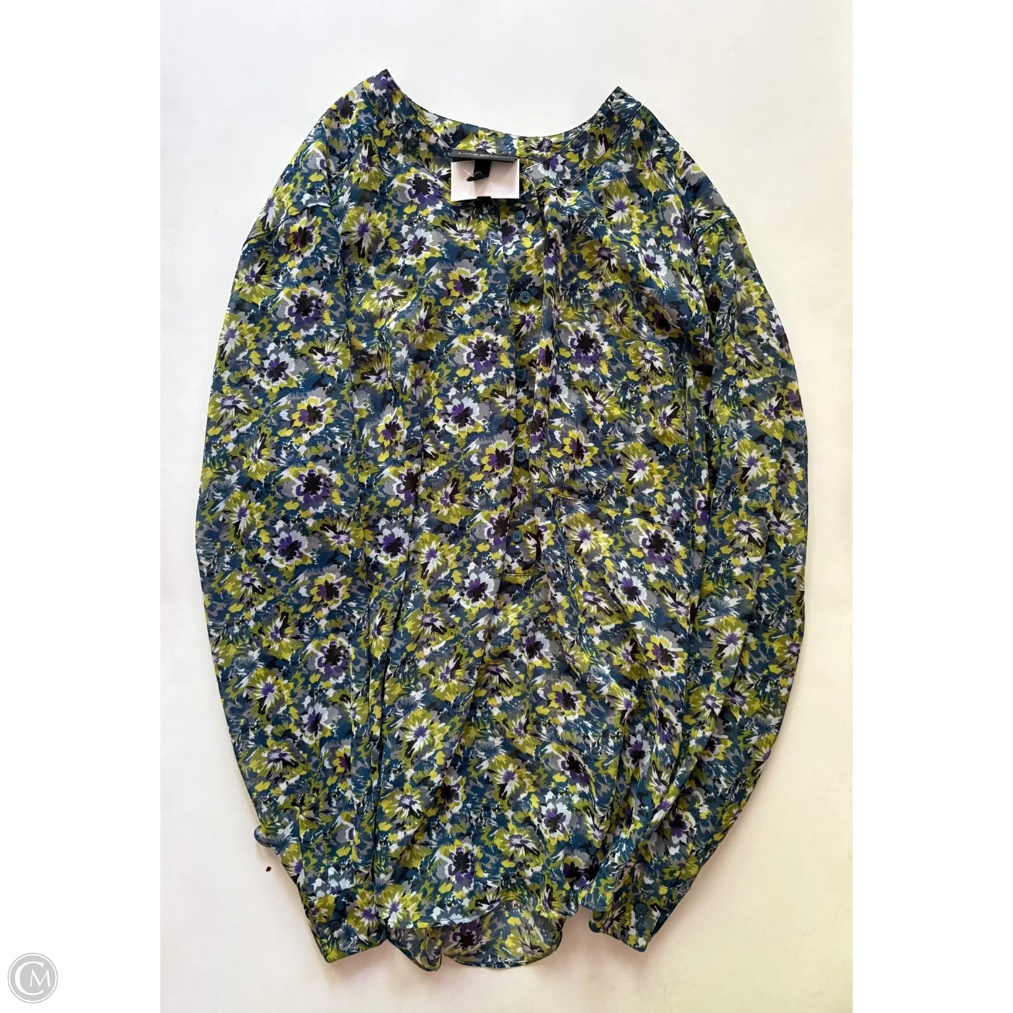 Blouse Long Sleeve By Lane Bryant In Floral Print, Size: 3x