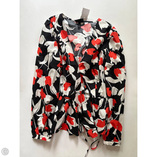 Top Long Sleeve By Who What Wear In Floral Print, Size: Xs