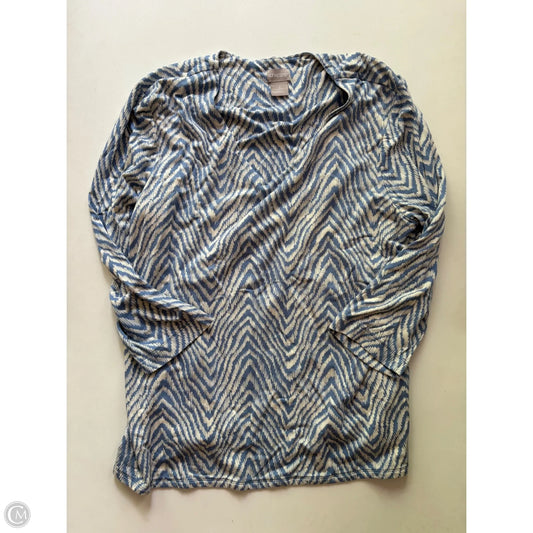 Top Long Sleeve By Chicos In Blue, Size: L