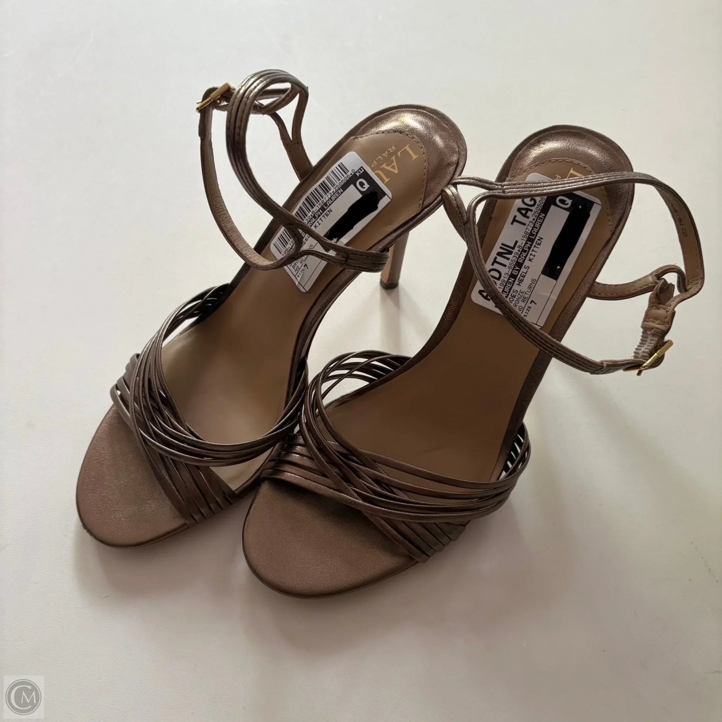 Shoes Heels Kitten By Lauren By Ralph Lauren In Bronze, Size: 7