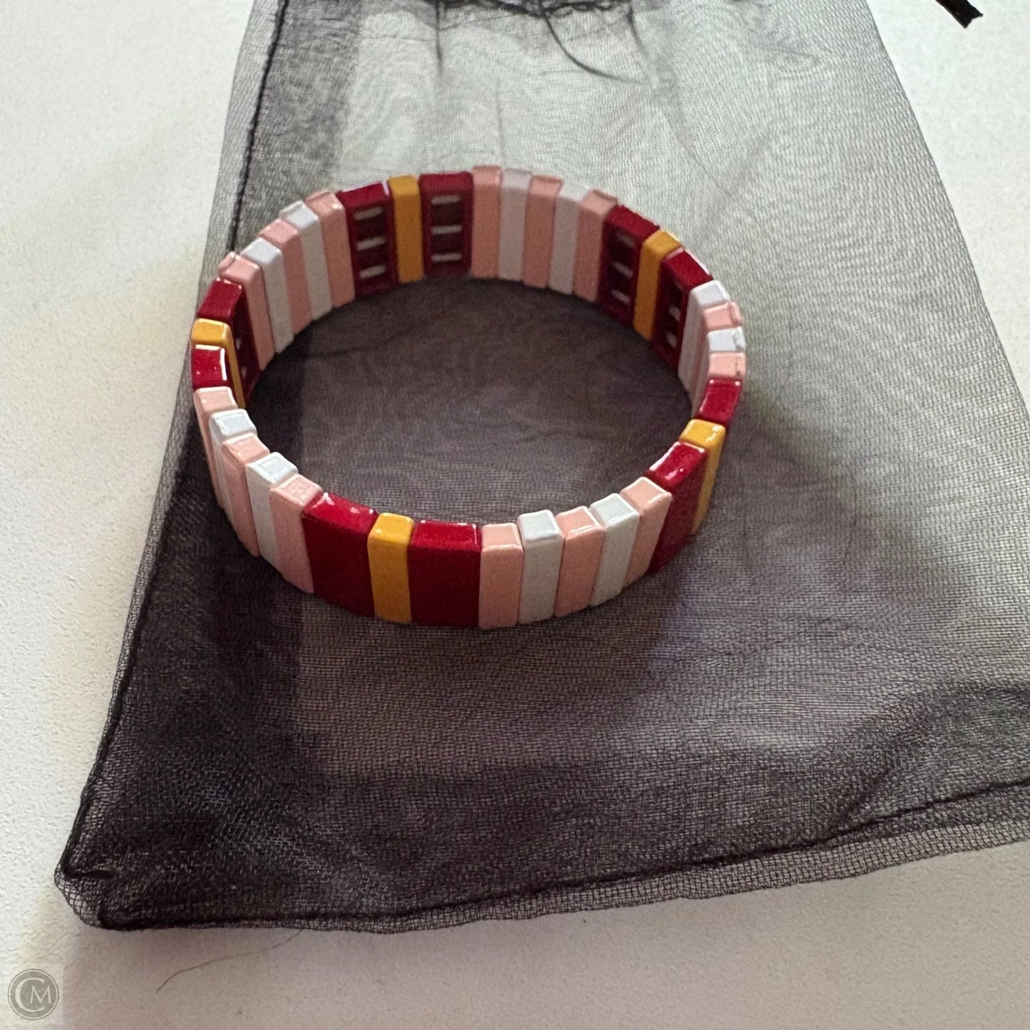 Bracelet Other By Enamel Tile Stretch Bangle Bracelet