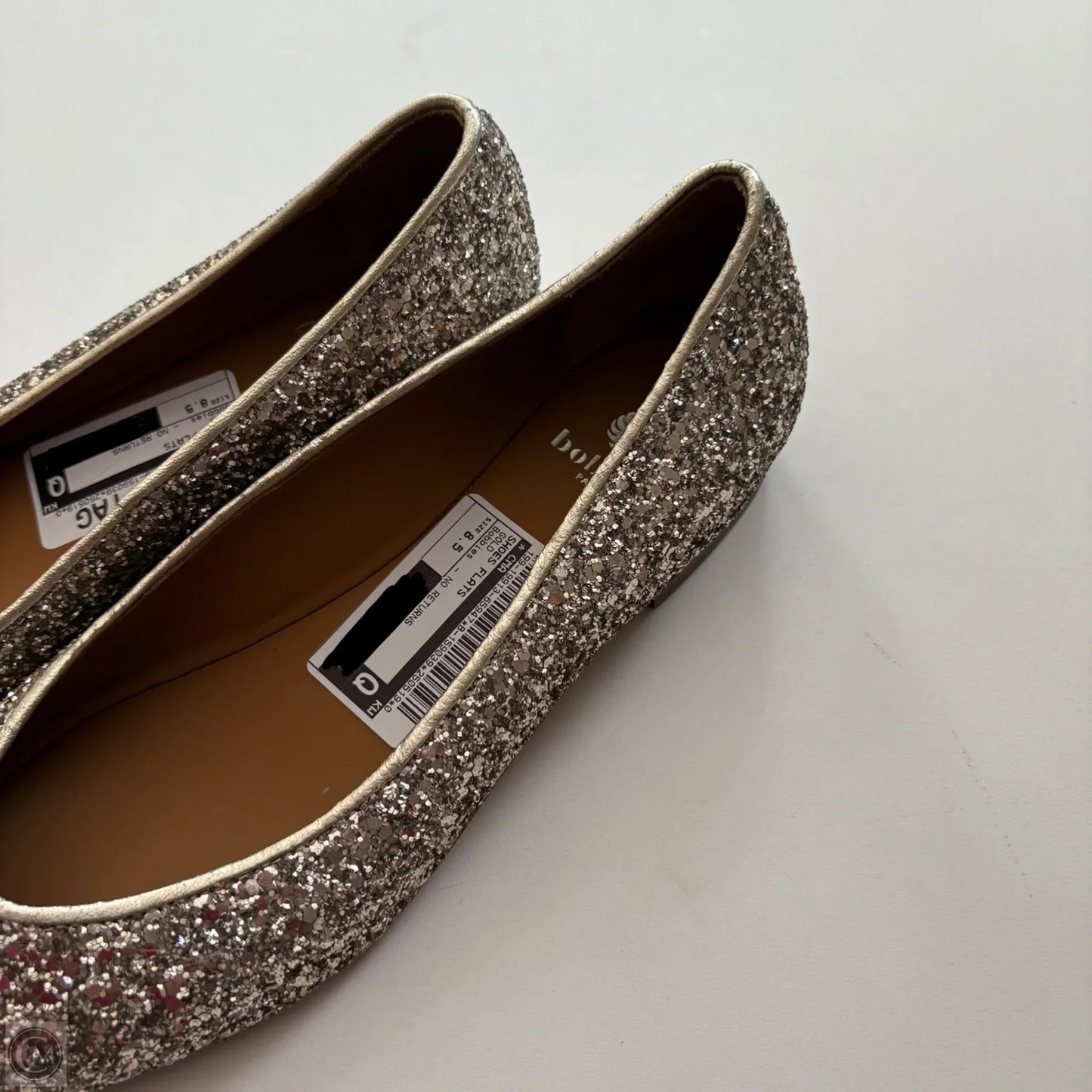 Shoes Flats By Bobbies In Gold, Size: 8.5