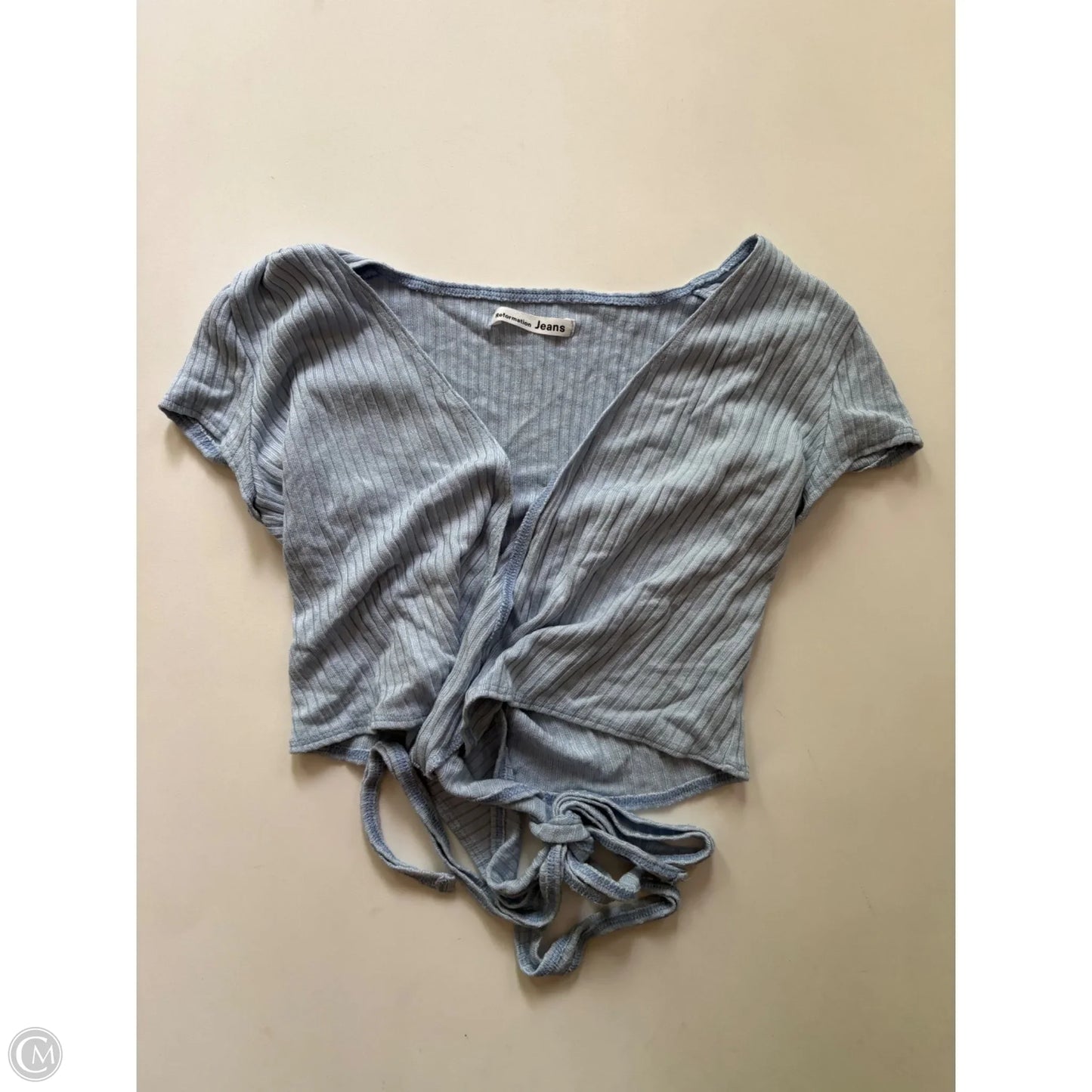 Top Short Sleeve By Reformation In Blue, Size: Xs