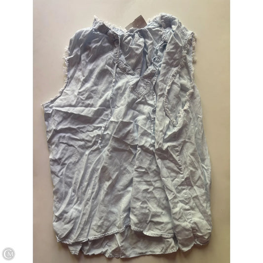 Top Sleeveless By Workshop In Blue, Size: 2x