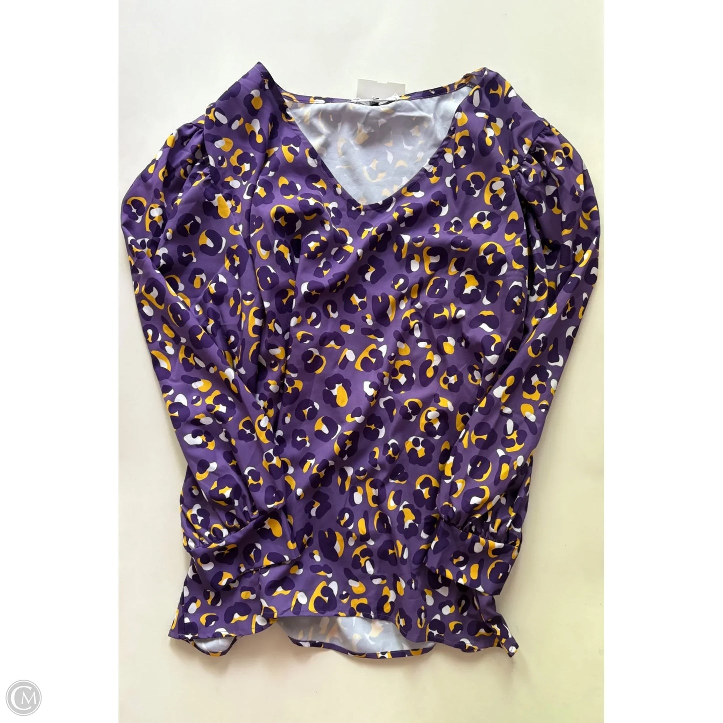 Blouse Long Sleeve By Michelle Mcdowell In Purple, Size: 2x