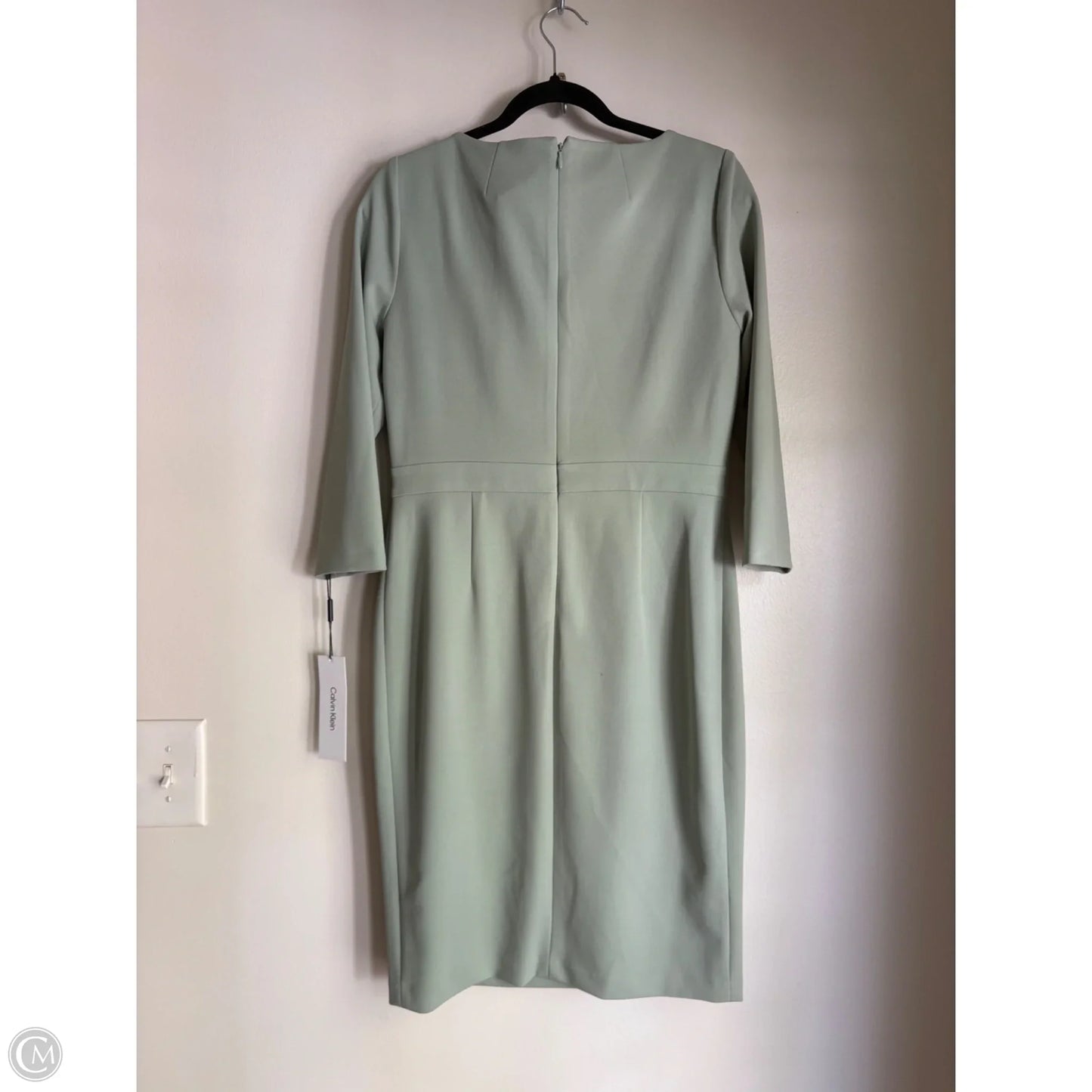 Dress Work By Calvin Klein In Green, Size: M