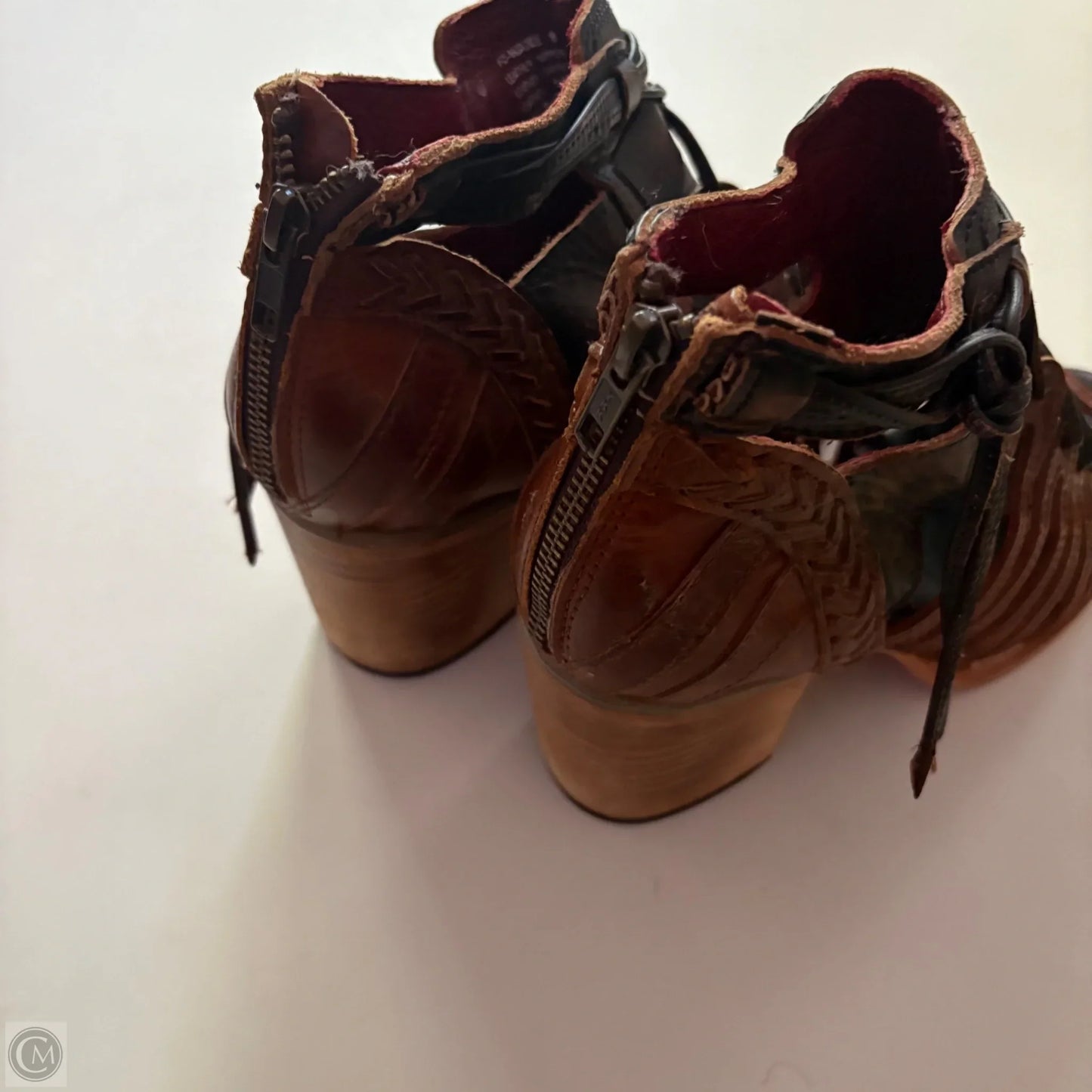 Shoes Heels Block By Freebird In Brown, Size: 8