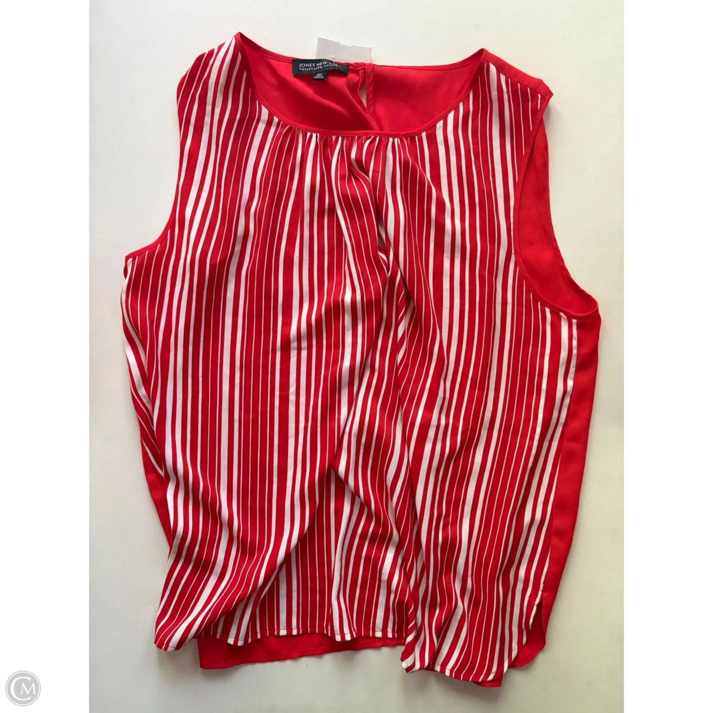 Blouse Sleeveless By Jones New York In Striped Pattern, Size: 1x