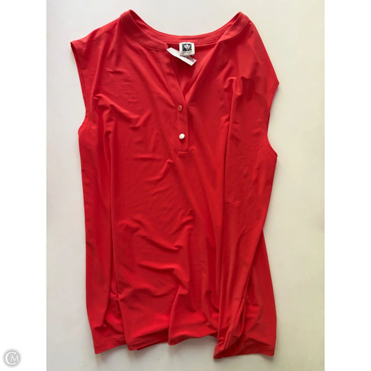Blouse Sleeveless By Anne Klein In Orange, Size: 1x