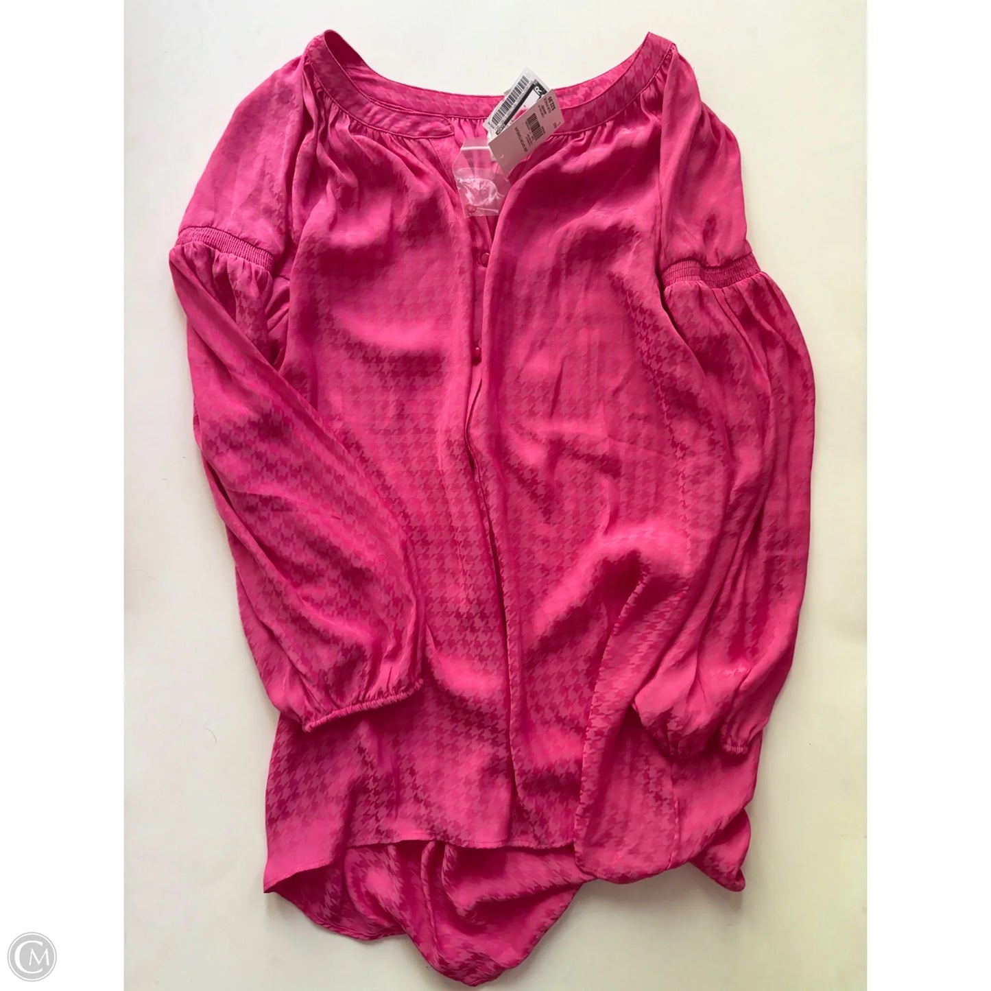 Blouse Long Sleeve By Cato In Pink, Size: L