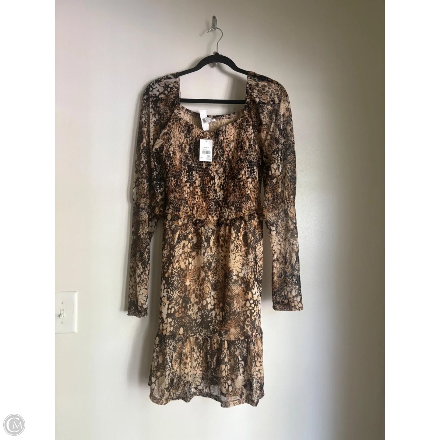Dress Casual Midi By Cato In Animal Print, Size: L