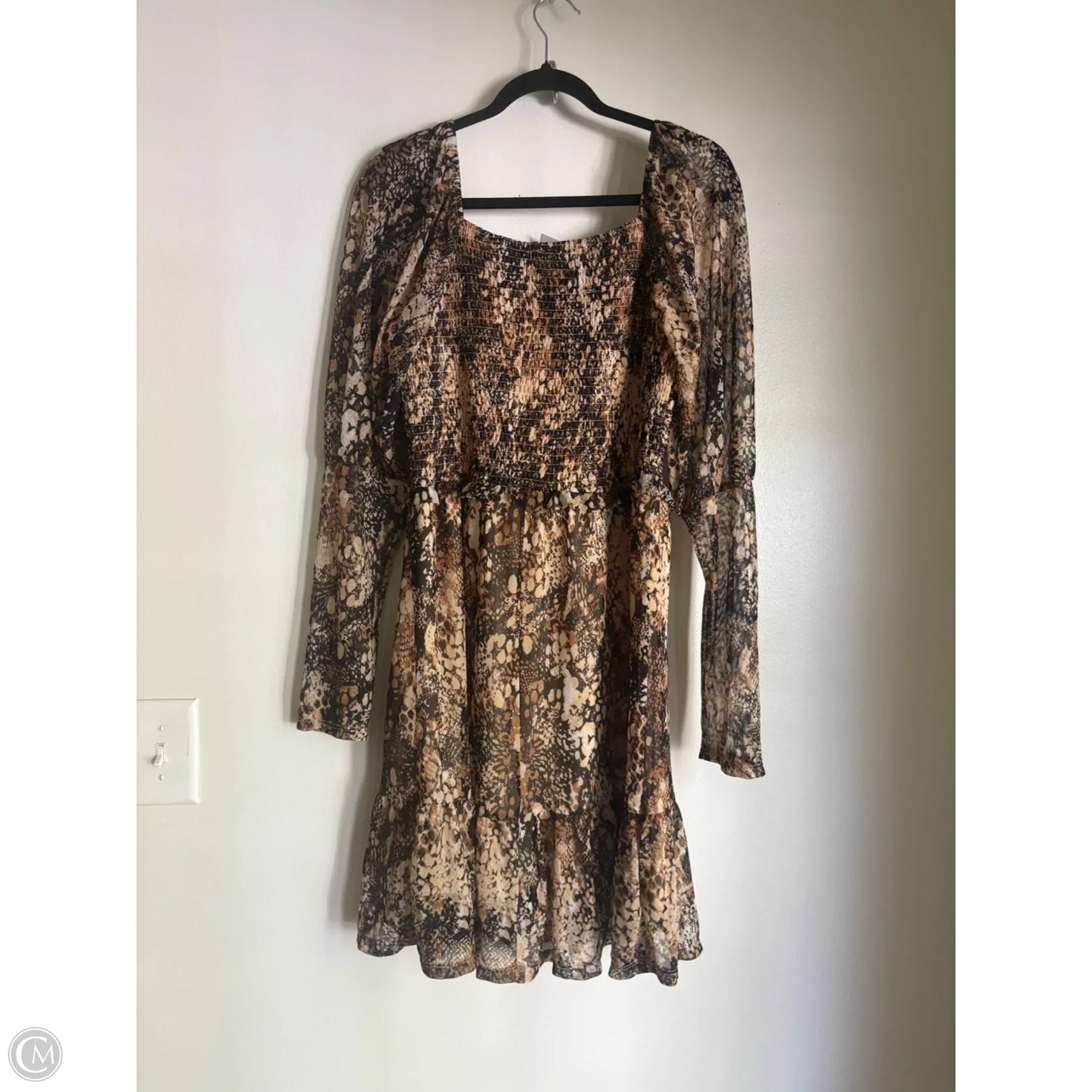 Dress Casual Midi By Cato In Animal Print, Size: L