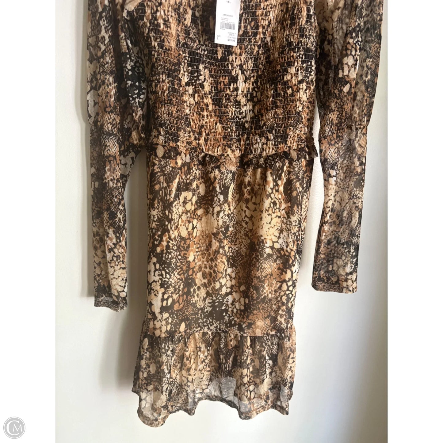 Dress Casual Midi By Cato In Animal Print, Size: L