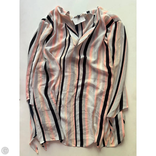 Blouse Long Sleeve By Limited In Striped Pattern, Size: 2x