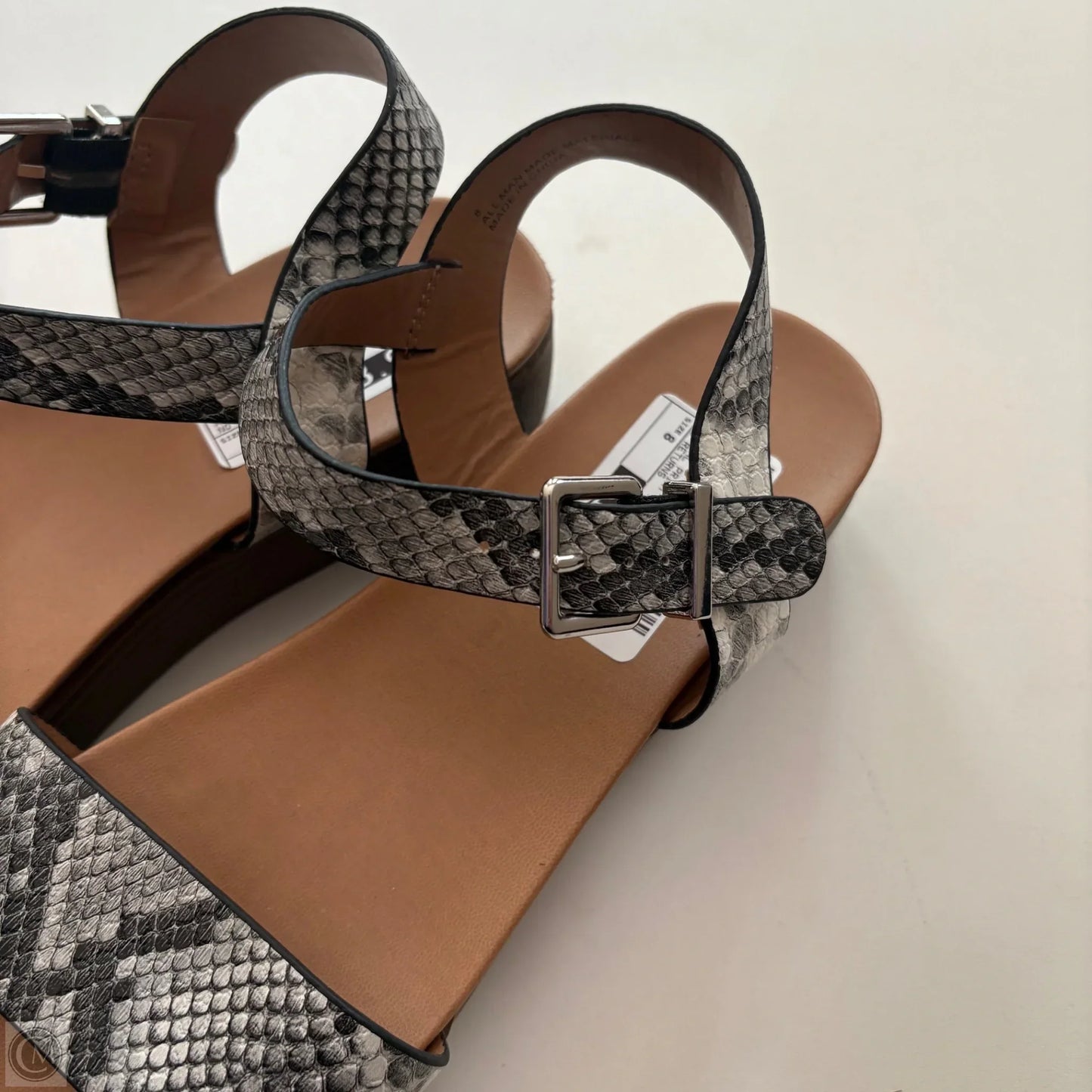 Sandals Heels Block By Express In Animal Print, Size: 8