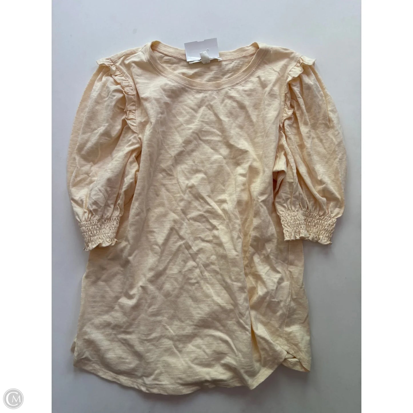 Top Short Sleeve By Shabby Chic In Yellow, Size: M