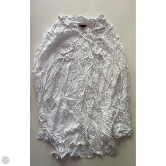 Top Long Sleeve By New Directions In White, Size: 3x