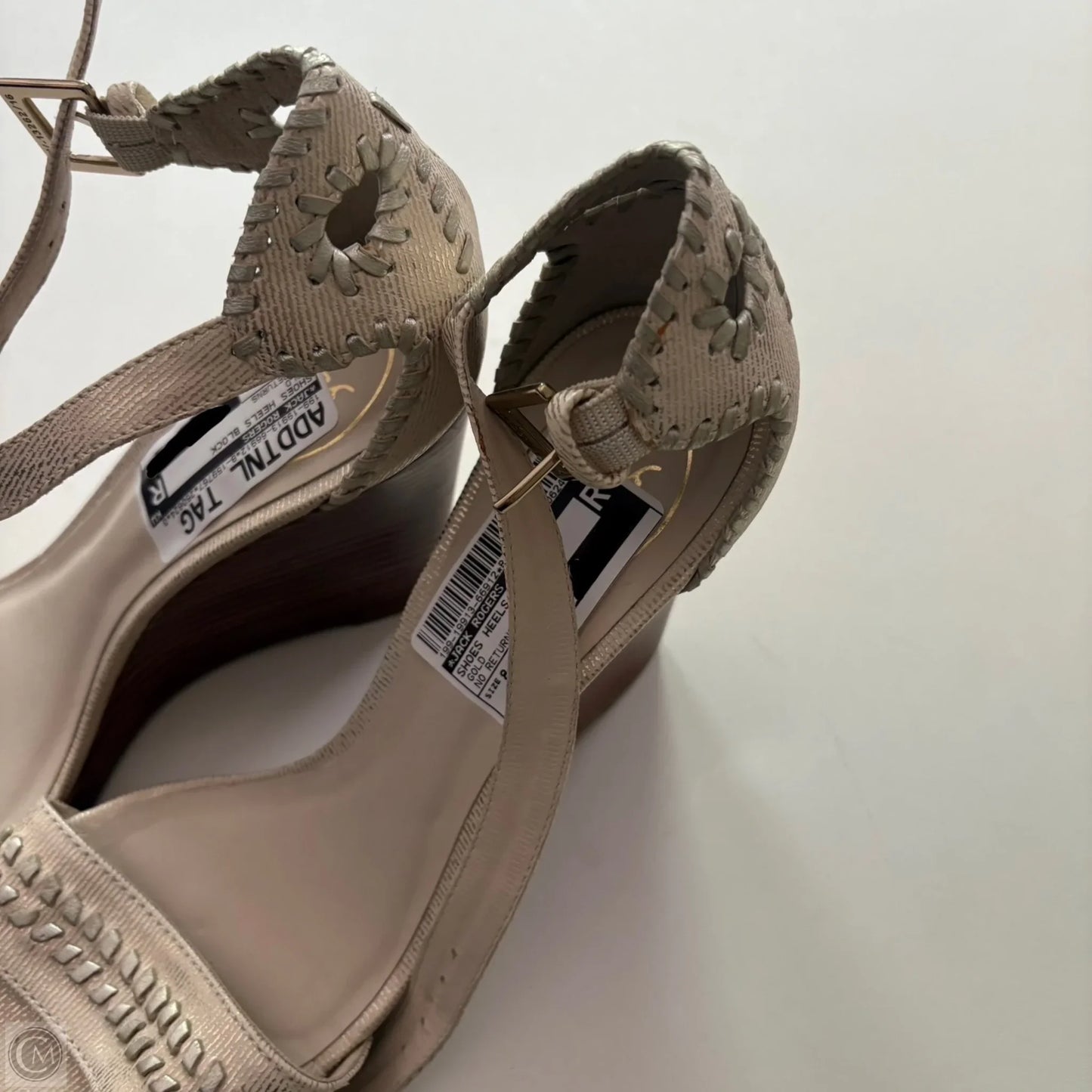 Shoes Heels Block By Jack Rogers In Gold, Size: 8.5