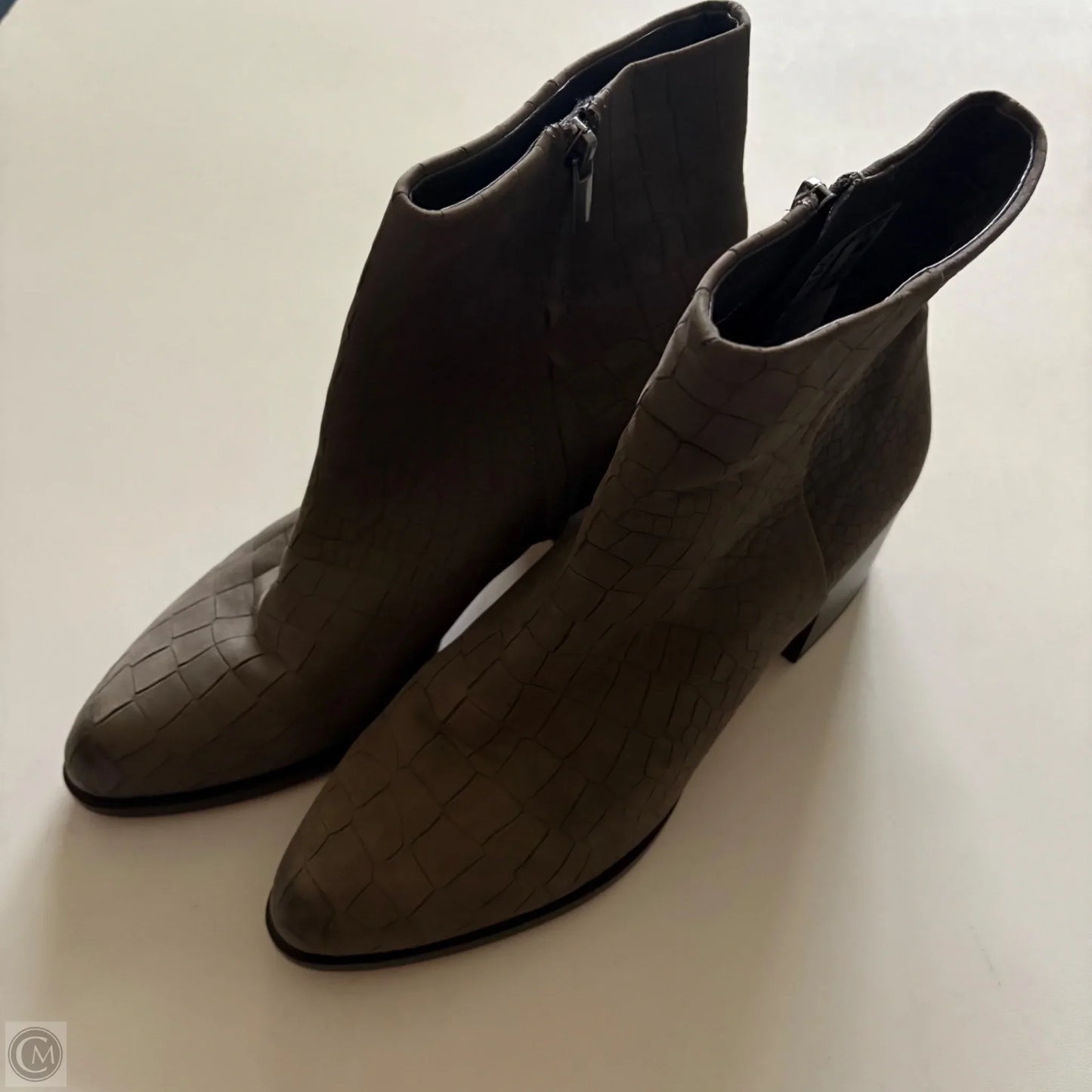 Boots Ankle Heels By Sam Edelman In Grey, Size: 9