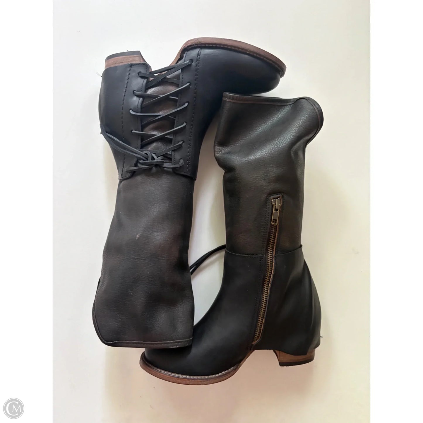 Boots Knee Flats By Freebird In Black, Size: 7