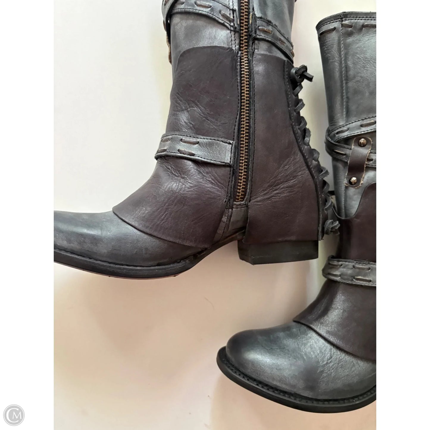 Boots Ankle Flats By Freebird In Black, Size: 7