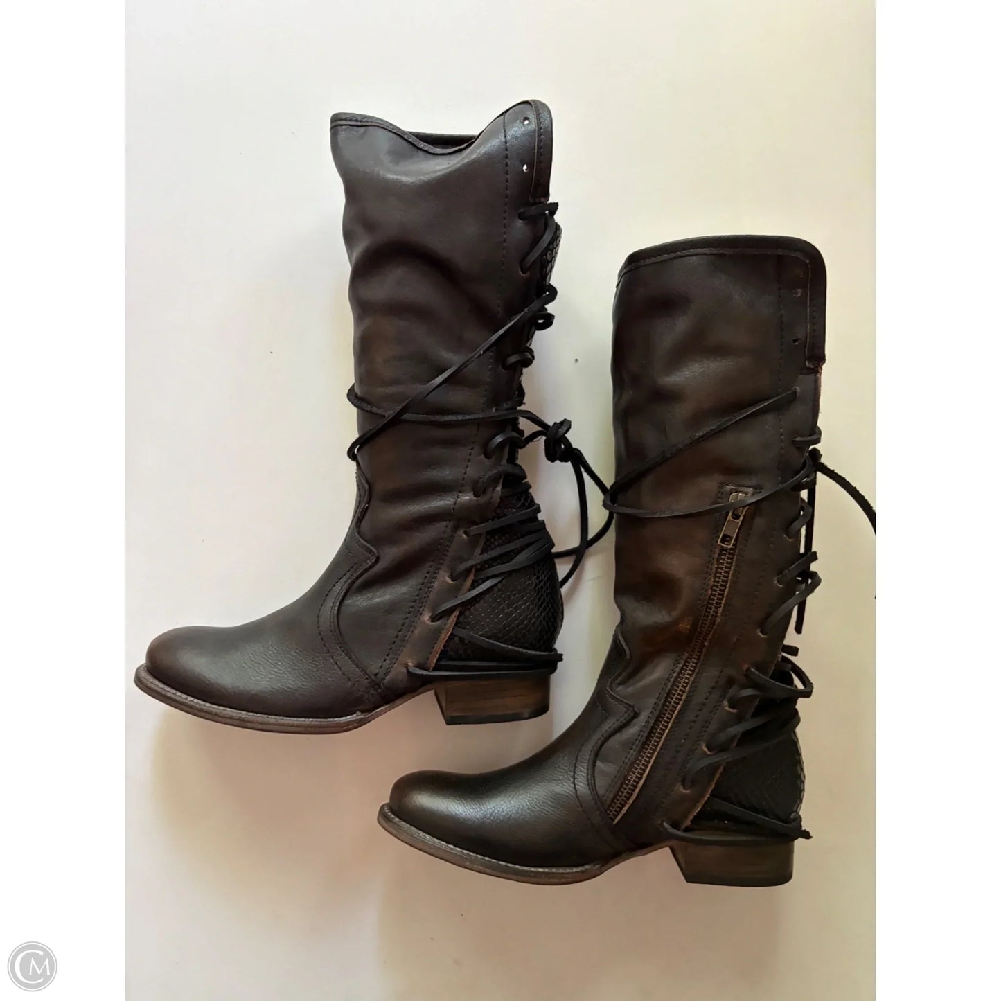 Boots Ankle Flats By Freebird In Black, Size: 7