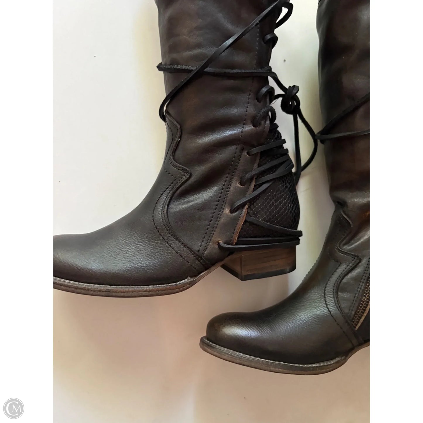 Boots Ankle Flats By Freebird In Black, Size: 7