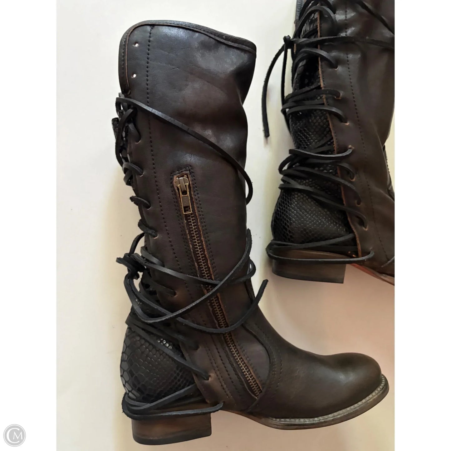 Boots Ankle Flats By Freebird In Black, Size: 7