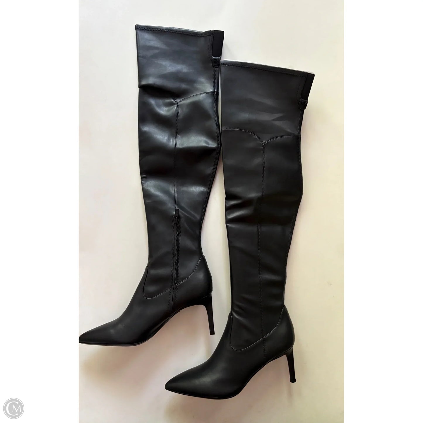 Boots Knee Heels By Calvin Klein In Black, Size: 10