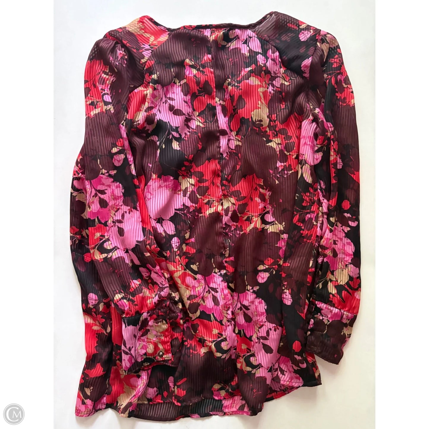 Blouse Long Sleeve By Lane Bryant In Floral Print, Size: L