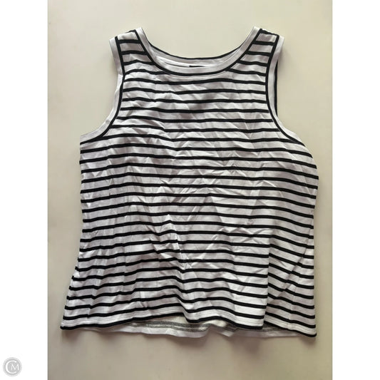 Top Sleeveless By Talbots In Striped Pattern, Size: Xl