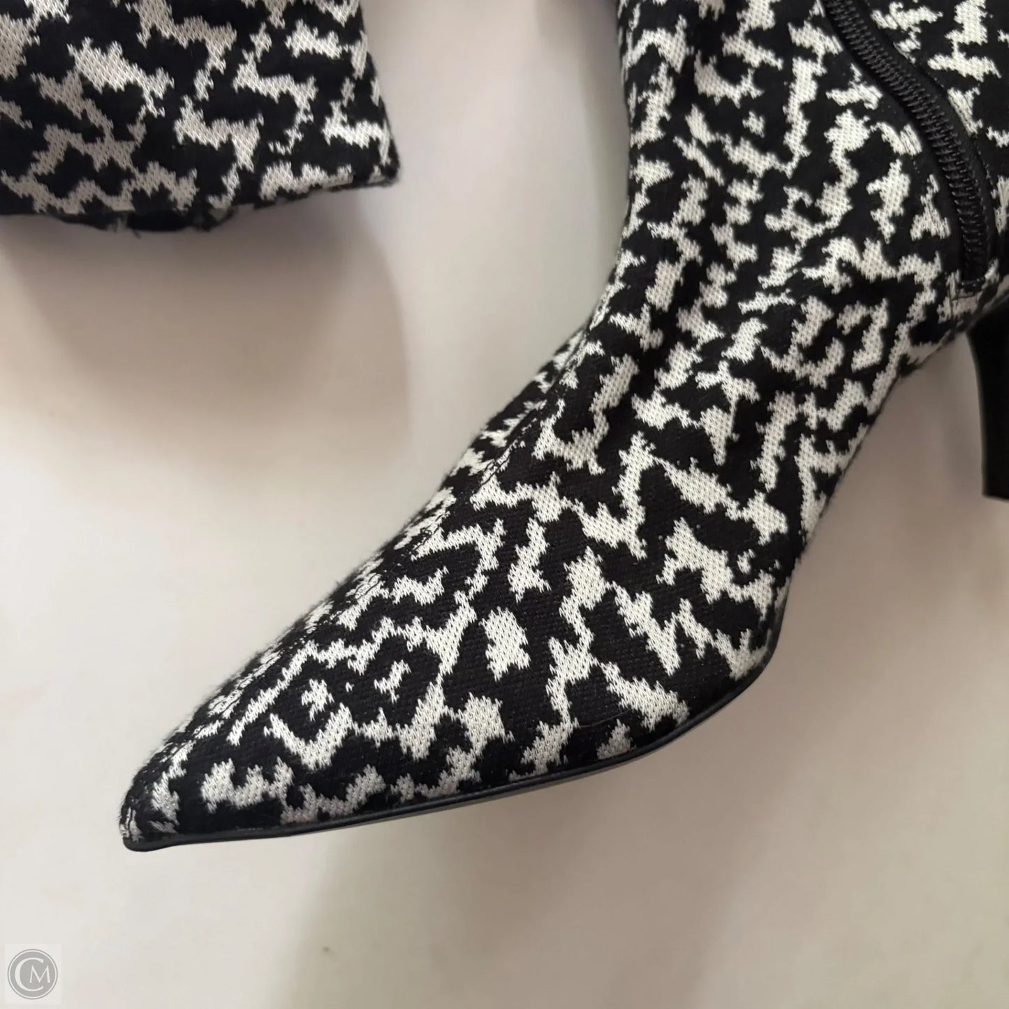 Boots Ankle Heels By Rag And Bone In Black & White, Size: 6.5