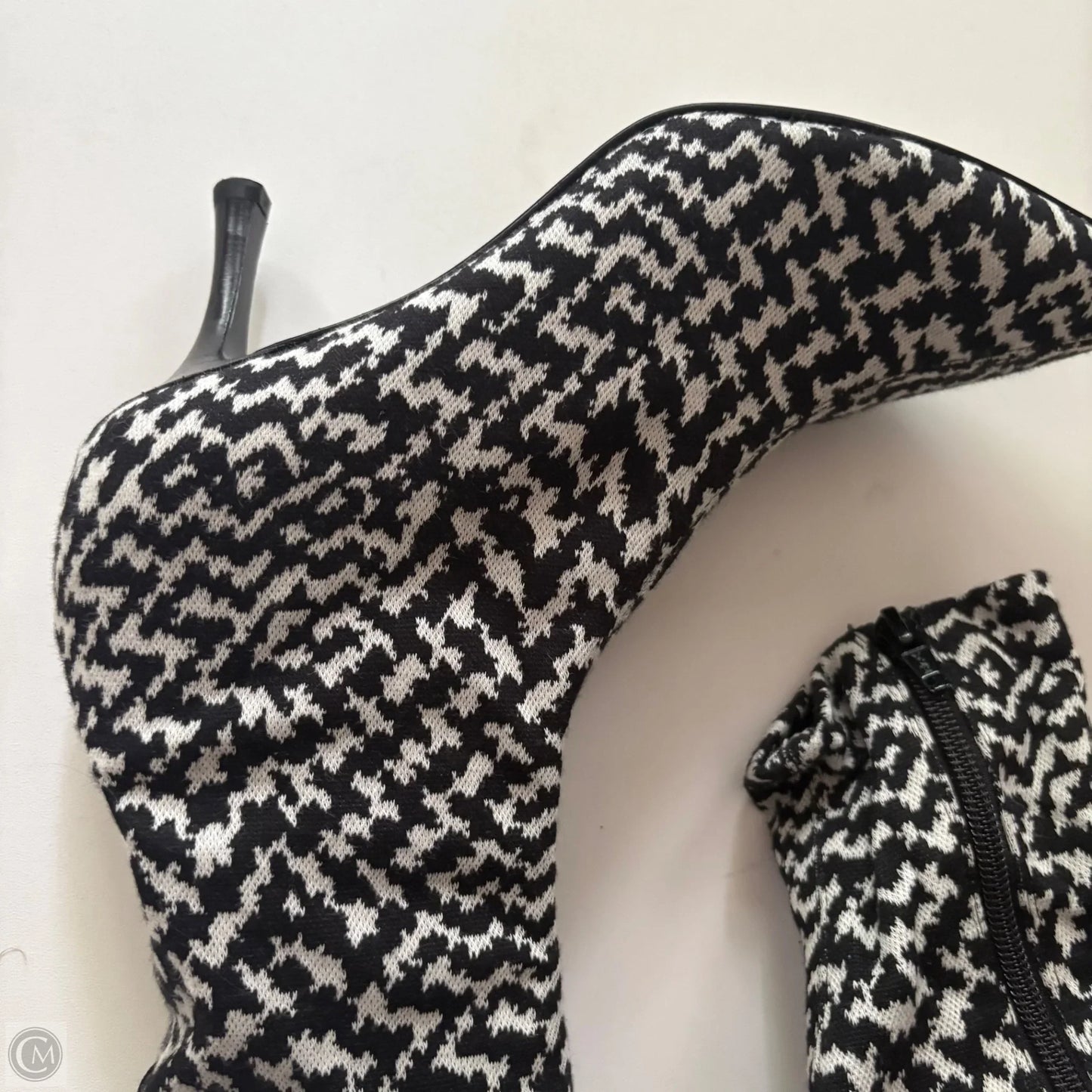 Boots Ankle Heels By Rag And Bone In Black & White, Size: 6.5