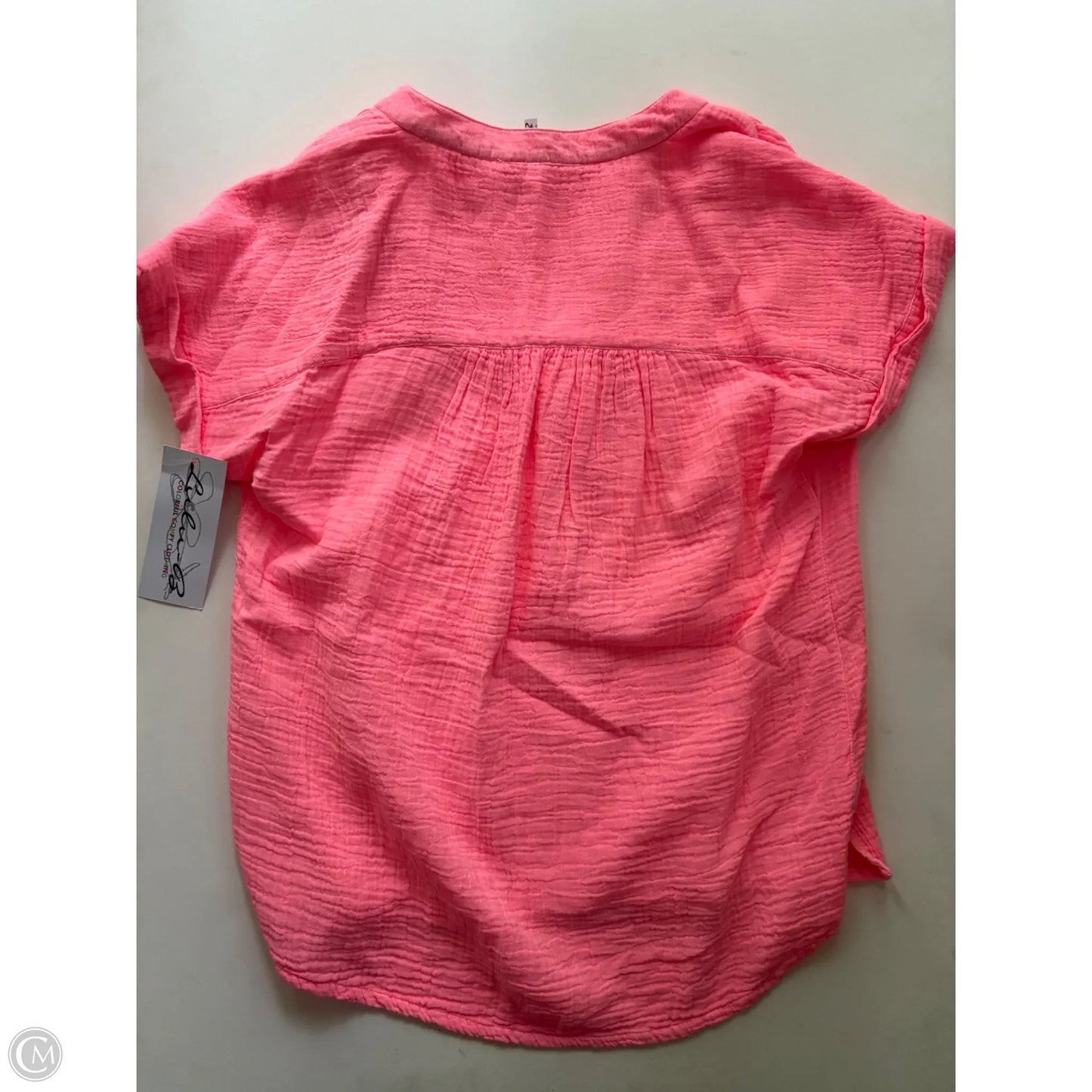 Top Short Sleeve By Lulu In Pink, Size: S