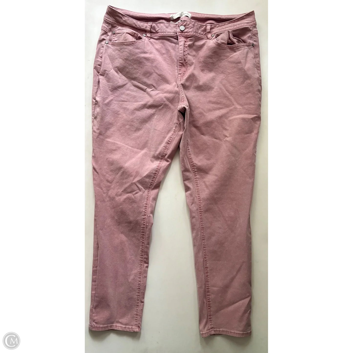 Jeans Straight By Cato In Pink, Size: 18