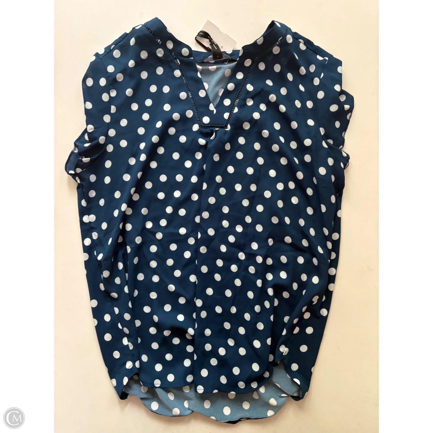 Blouse Short Sleeve By 41 Hawthorn In Polkadot Pattern, Size: M