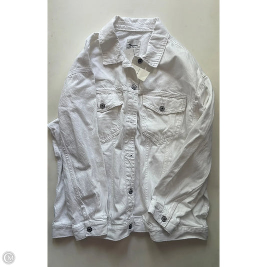 Jacket Denim By Abercrombie And Fitch In White, Size: Xl