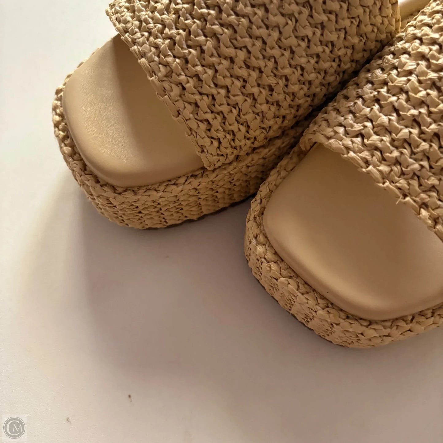 Sandals Heels Block By Marc Fisher In Tan, Size: 7.5