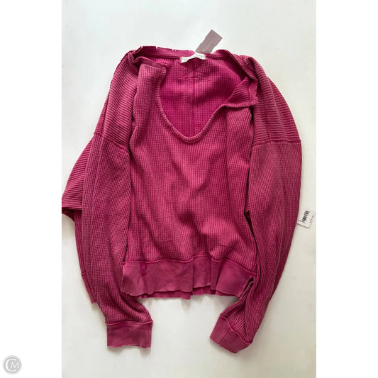 Sweatshirt Crewneck By Free People In Pink, Size: L