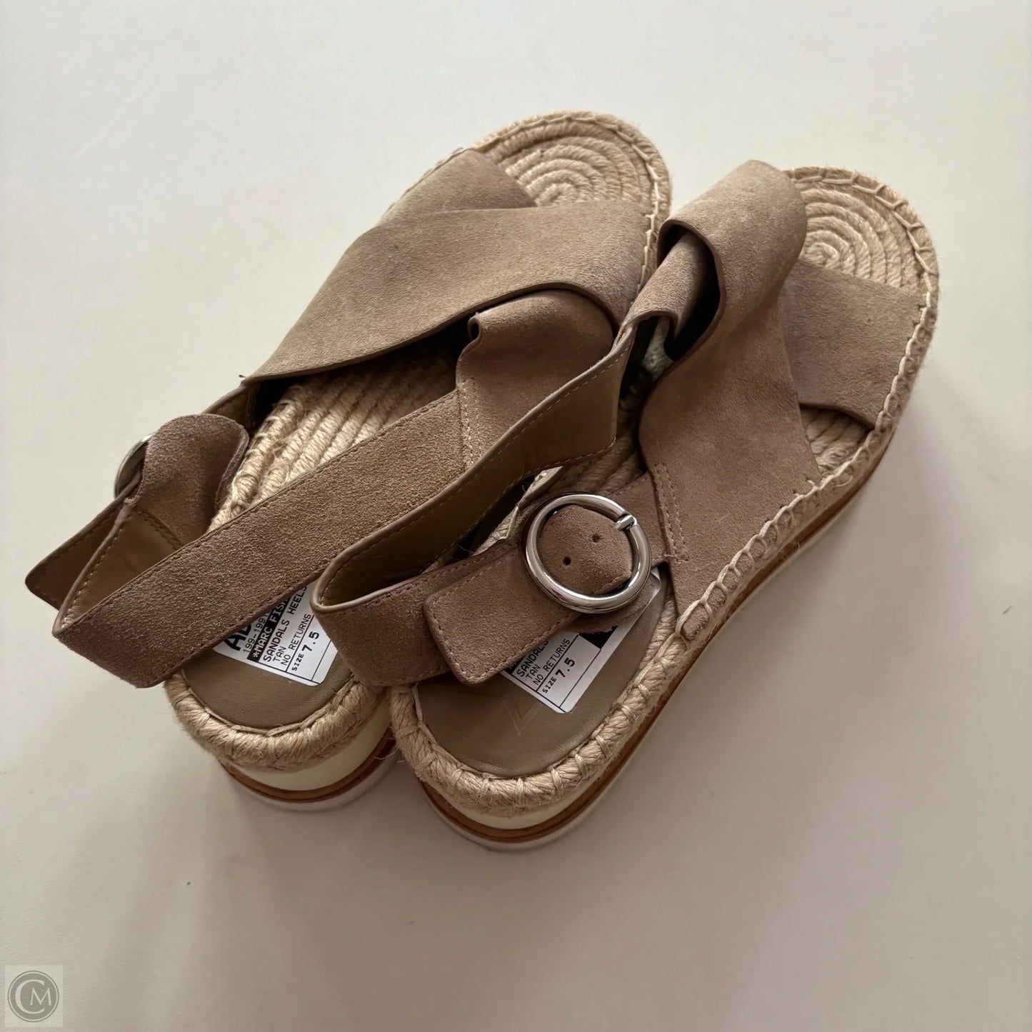Sandals Heels Block By Marc Fisher In Tan, Size: 7.5