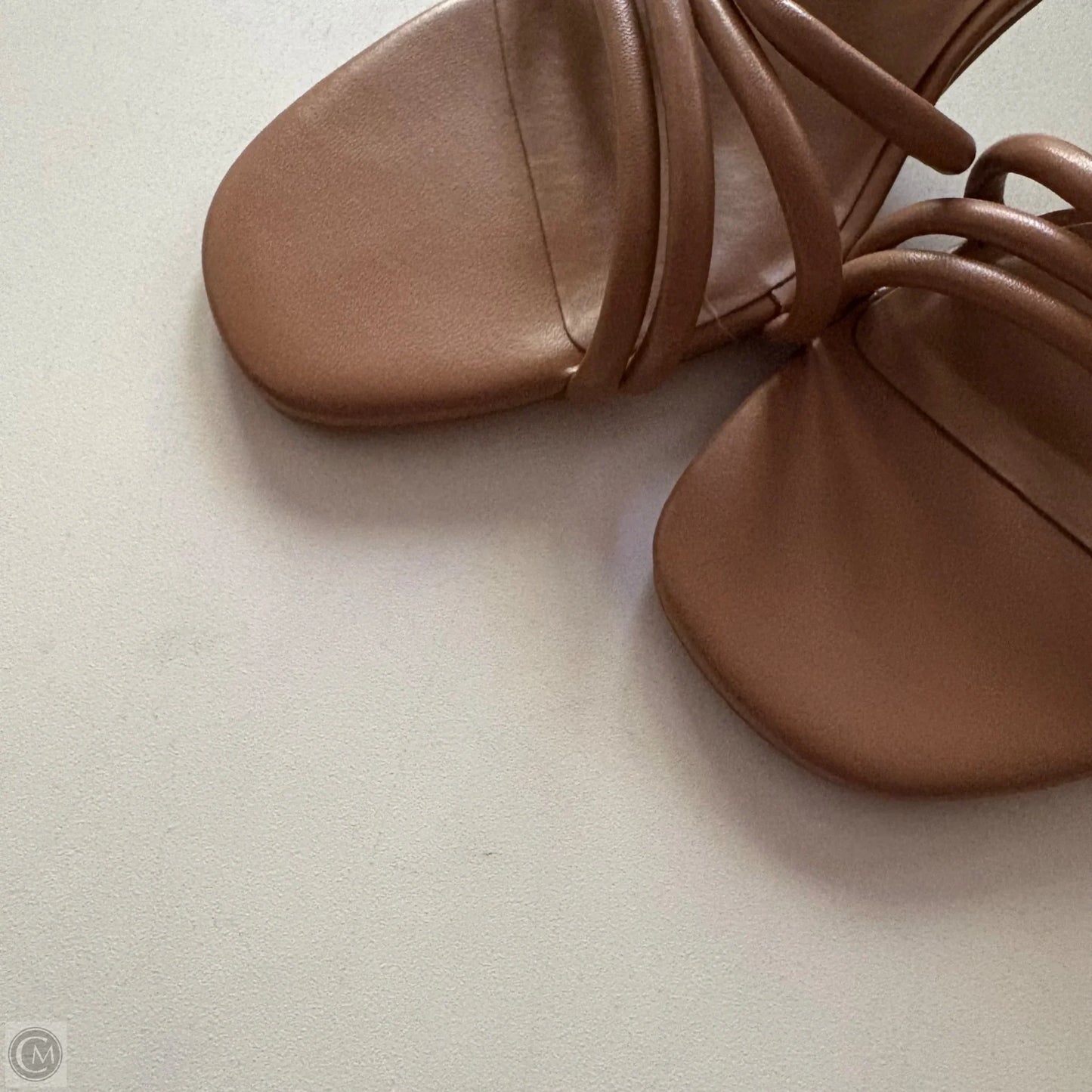 Sandals Heels Block By Nine West In Brown, Size: 8