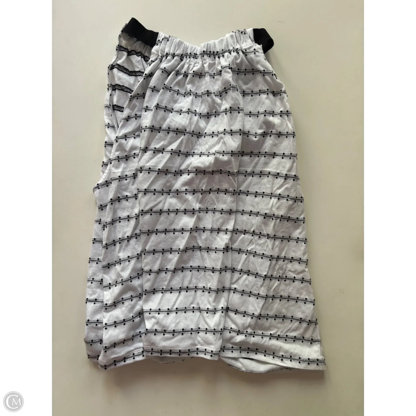 Tank Top By Loft In Black & White, Size: 2x